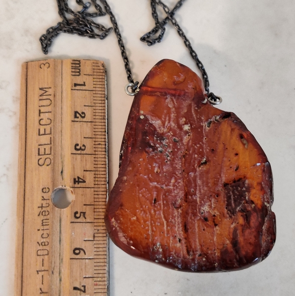 Stunning Natural Baltic Amber Lump Necklace - Picture 14 of 16